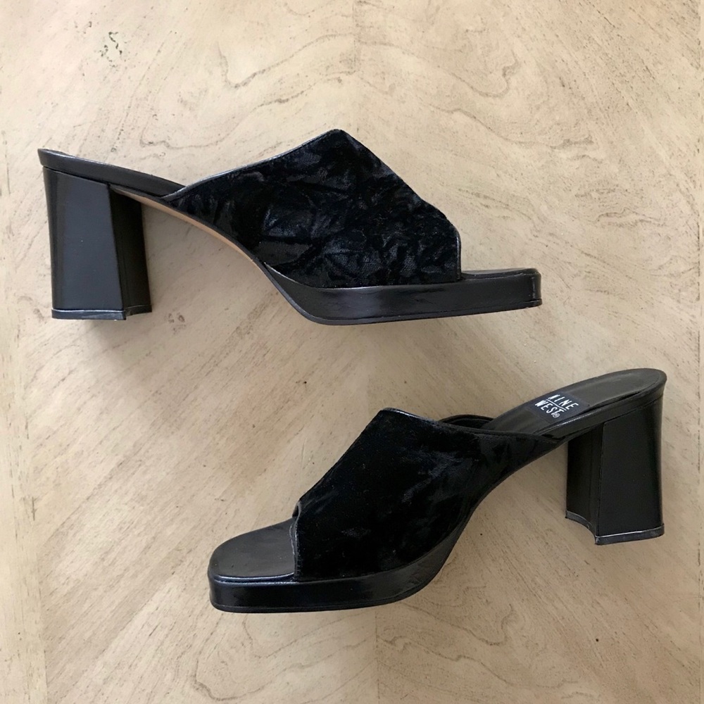 Nine West Velvet Block Heel Mule Sandal